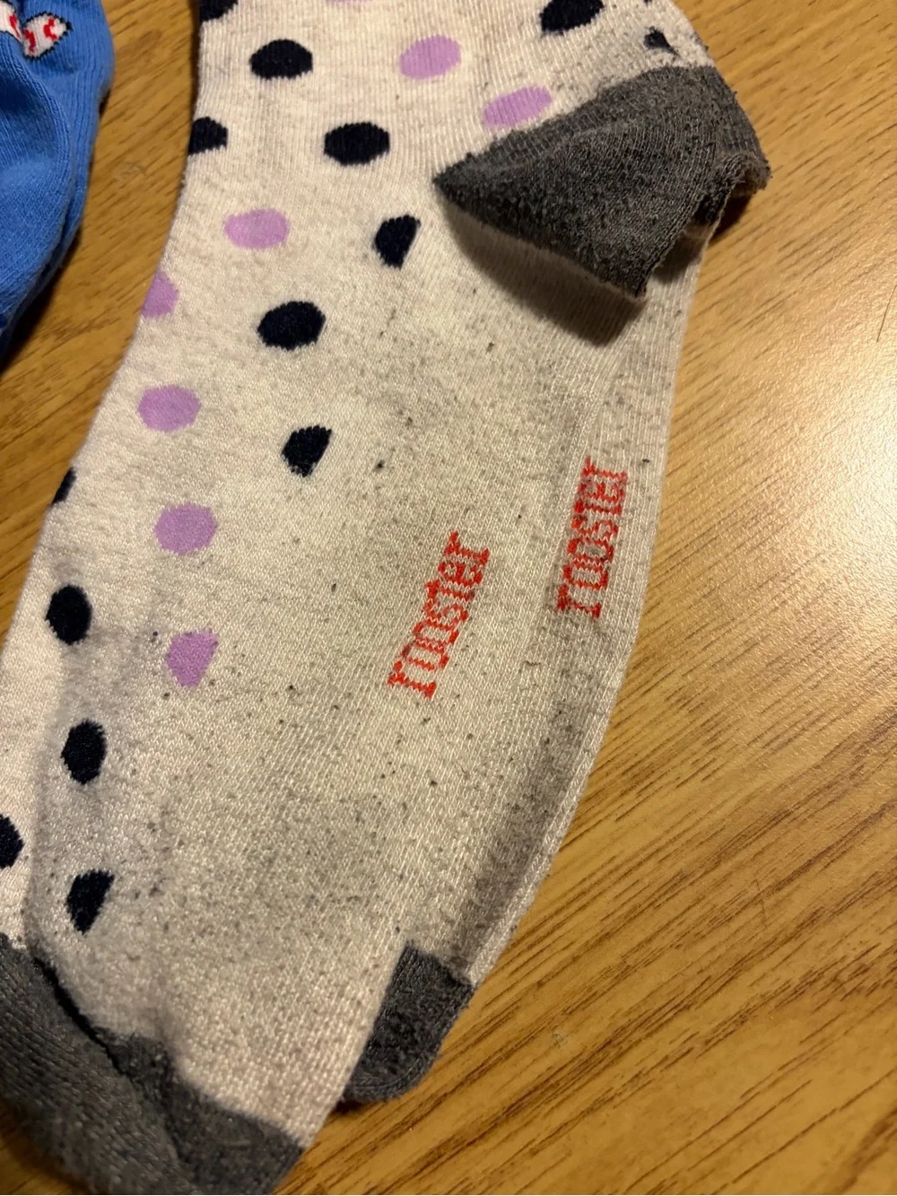 Set of 3 Men's Patterned Crew Socks VV- Blue Polka & Novelty Styles
